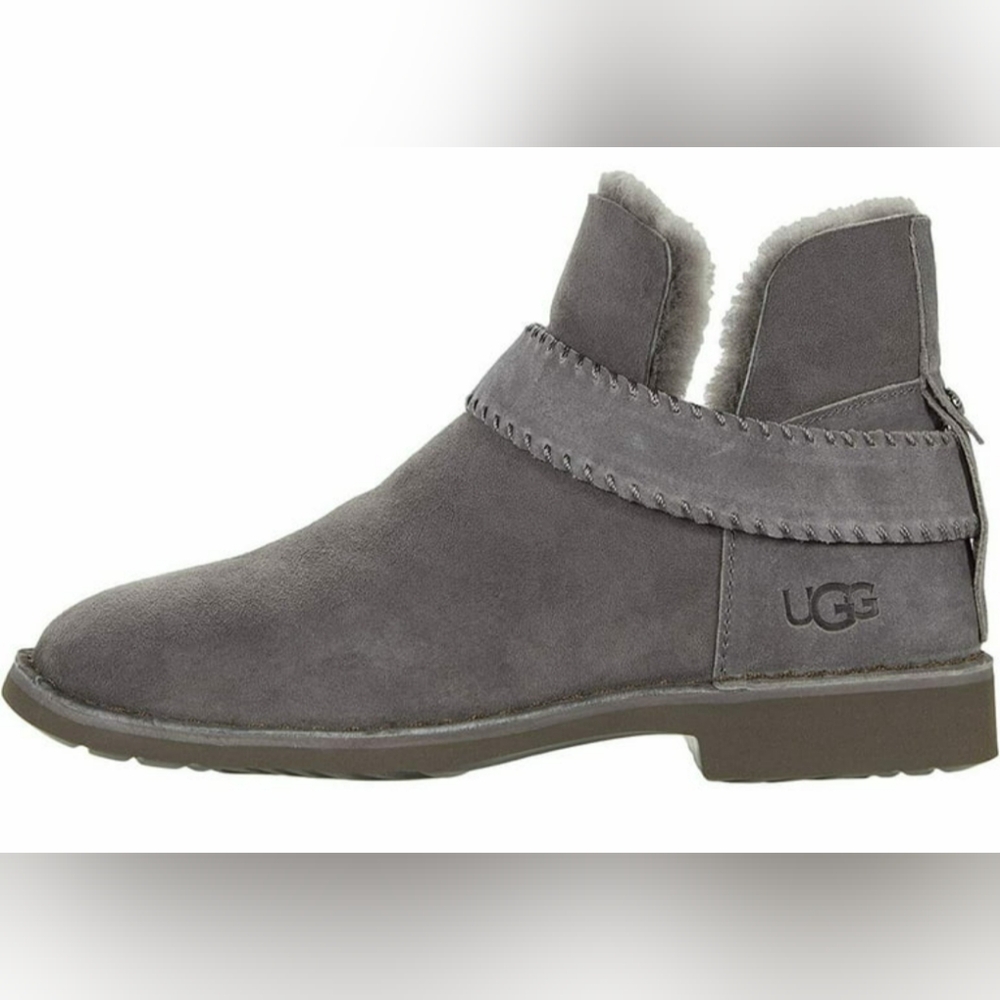 UGG McKay Boot, Charcoal UGGs, Grey Ankle Boots, Dark Gray Cozy Booties Size 7